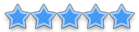 five star blue strip on white